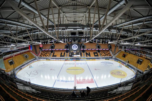 29.02.2020, Lugano, Corner Arena, Ice hockey, Eishockey NL: HC Lugano - HC Ambri-Piotta, Game played with closed doors Lugano Corner Arena Tessin Switzerland Copyright: xJustPictures.ch AndreaxBrancax