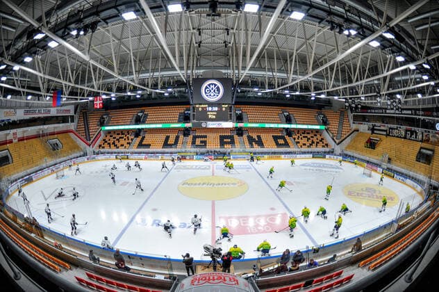 29.02.2020, Lugano, Corner Arena, Ice hockey, Eishockey NL: HC Lugano - HC Ambri-Piotta, Game played with closed doors Lugano Corner Arena Tessin Switzerland Copyright: xJustPictures.ch AndreaxBrancax