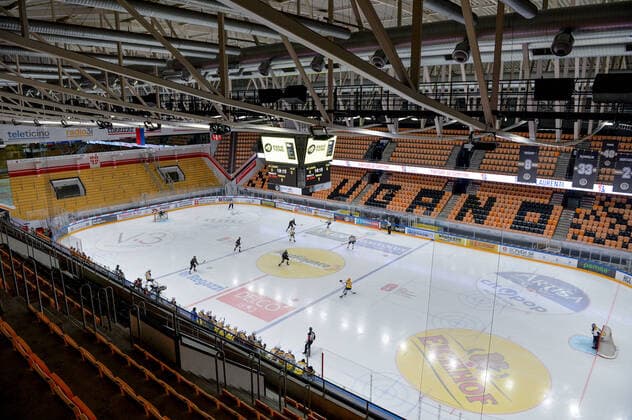 29.02.2020, Lugano, Corner Arena, Ice hockey, Eishockey NL: HC Lugano - HC Ambri-Piotta, Game played with closed doors Lugano Corner Arena Tessin Switzerland Copyright: xJustPictures.ch AndreaxBrancax