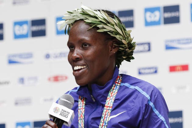 Bilder des Jahres 2020, Sport 03 März Sport Themen der Woche KW09 Sport Bilder des Tages March 1, 2020, Tokyo, Japan: Gold medalist Lonah Chemtai Salpeter of Israel speaks during a news conference after winning the women s elite race of Tokyo Marathon 2020. This year, only elite runners and elite wheelchair athletes took part in the annual event because of the new coronavirus (COVID-19) spread in Japan. Tokyo Marathon 2020 - ZUMAm191 20200301_zap_m191_029 Copyright: xRodrigoxReyesxMarinx