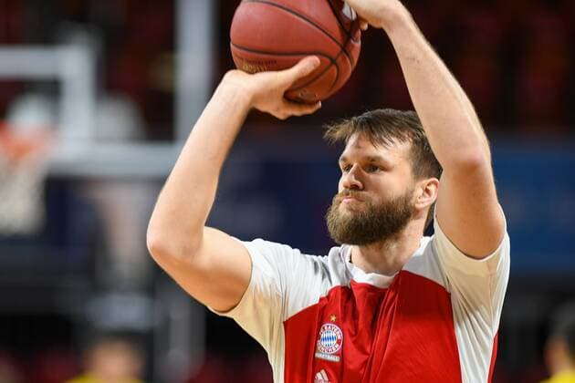 BBL-Playoffs, 21. Spieltag, 01.03.2020, FCB Basketball - EWE Baskets Oldenburg Danilo Barthel 22 (FC Bayern). During warmup. FCB Basketball - EWE Baskets Oldenburg, Audi Dome, Muenchen, Bayern, Deutschland. Copyright: xBEAUTIFULxSPORTS U.xGamelx