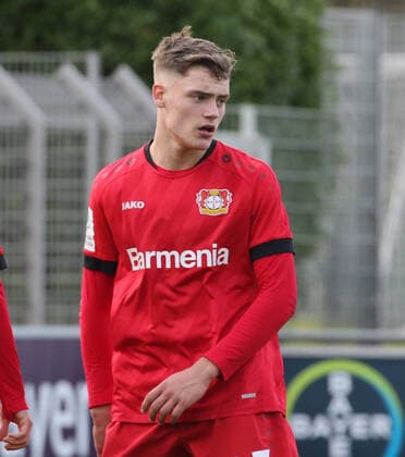 A Junioren, Bundesliga Staffel West, Saison 2019 2020, 19. Spieltag, Bayer Leverkusen - Borussia Dortmund, -- Florian Wirtz ( Bayer Leverkusen U 19 ) Portrait *** A Juniors, Bundesliga Relay West, Season 2019 2020, 19 Matchday, Bayer Leverkusen Borussia Dortmund, Florian Wirtz Bayer Leverkusen U 19 Portrait