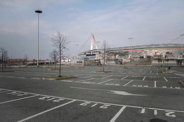 Photo LaPresse Marco Alpozzi March 01, 2020 Turin (Italy) soccer Allianz Stadium, where a Serie A soccer match between Juventus and Inter was supposed to take place but was instead postponed to May 13, 2020 In the pic: Allianz Stadium empty park  Copyright: xLaPresse MarcoxAlpozzix