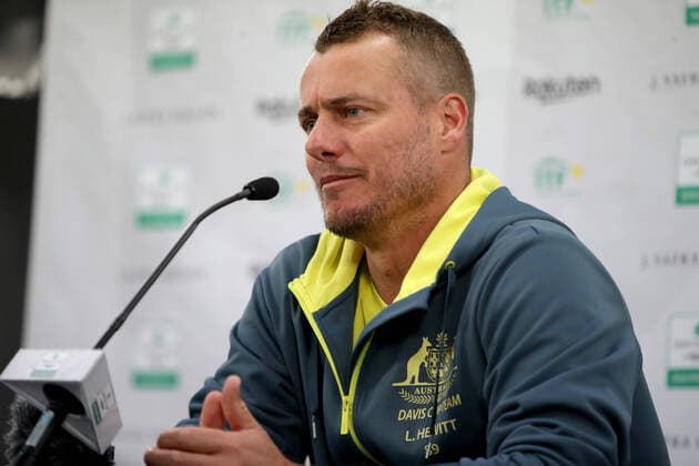 TENNIS DAVIS CUP PREVIEW ADELAIDE, Australian Davis Cup captain Lleyton Hewitt speaks to the media during a Davis Cup preview media opportunity at Memorial Drive Tennis Centre in Adelaide, Tuesday, March 3, 2020. ( NO ARCHIVING, EDITORIAL USE ONLY, NO USE IN BOOKS WITHOUT CONSENT ADELAIDE SA AUSTRALIA  Copyright: xKELLYxBARNESx 20200303001453224192