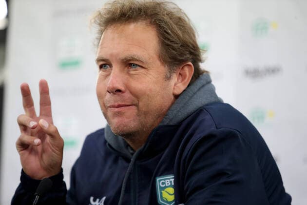 TENNIS DAVIS CUP PREVIEW ADELAIDE, Brazilian Davis Cup captain Jaime Oncins speaks to the media during a Davis Cup preview media opportunity at Memorial Drive Tennis Centre in Adelaide, Tuesday, March 3, 2020. ( NO ARCHIVING, EDITORIAL USE ONLY, NO USE IN BOOKS WITHOUT CONSENT ADELAIDE SA AUSTRALIA  Copyright: xKELLYxBARNESx 20200303001453224602