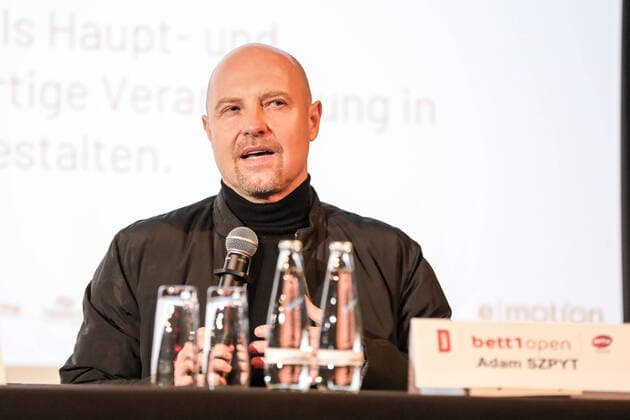 Adam SZPYT (Geschäftsführer bett1 - Haupt- und Titelsponsor), bett1 open, Grass Court Championships Berlin, Pressekonferenz, Berlin, 03.03.2020,