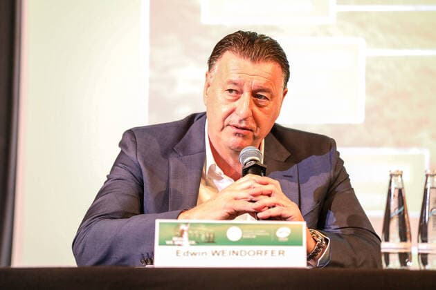 Edwin Weindorfer (CEO e-motion, Veranstalter), bett1 open, Grass Court Championships Berlin, Pressekonferenz, Berlin, 03.03.2020,