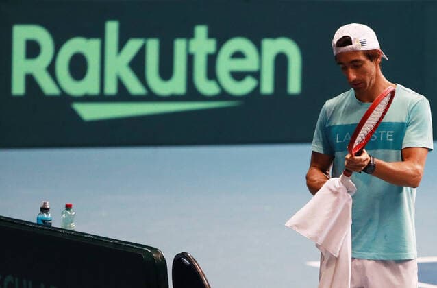 TENNIS - Davis Cup, AUT vs URU PREMSTAETTEN,AUSTRIA,03.MAR.20 - TENNIS - ITF Davis Cup, Austria vs Uruguay, preview, training Team URU. Image shows Pablo Cuevas (URU). GEPAxpictures xAndreasxPranter