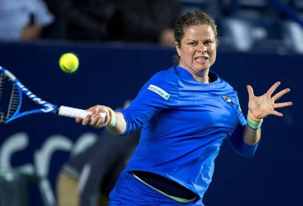 Belgian tennis player Kim Clijsters in action against English Johanna Konta during a game of the Monterrey Open second day in Monterrey, Mexico, 3 March 2020. Monterrey Open !ACHTUNG: NUR REDAKTIONELLE NUTZUNG!  Copyright: xMiguelxSierrax AME701 20200304-637188931723932773
