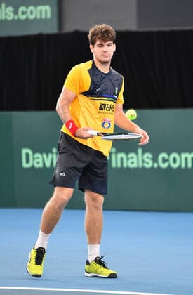 TENNIS DAVIS CUP TRAINING, Brazilian tennis player Thiago Seyboth Wild is seen during practice ahead of the Davis Cup qualifier between Australia and Brazil in Adelaide. Wednesday, March 4, 2020. ( NO ARCHIVING, EDITORIAL USE ONLY, NO USE IN BOOKS WITHOUT CONSENT ADELAIDE SA AUSTRALIA  Copyright: xDAVIDxMARIUZx 20200304001453495589