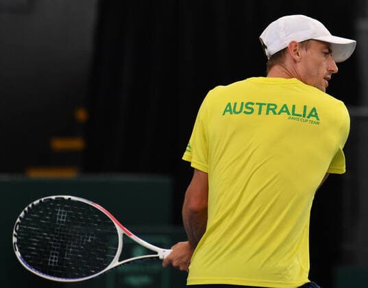 Sport Bilder des Tages TENNIS DAVIS CUP TRAINING, John Millman is seen during practice ahead of the Davis Cup qualifier between Australia and Brazil in Adelaide. Wednesday, March 4, 2020. The 30-year-old, is the nations highest ranked player in the Davis Cup team this week. ( NO ARCHIVING, EDITORIAL USE ONLY, NO USE IN BOOKS WITHOUT CONSENT ADELAIDE SA AUSTRALIA  Copyright: xDAVIDxMARIUZx 20200304001453506781