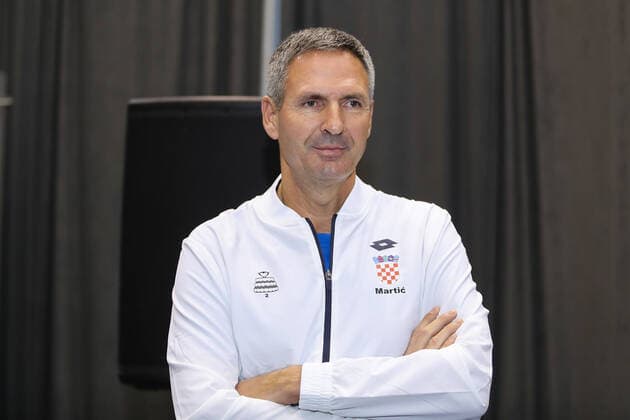 Davis Cup - Croatia press conference, PK, Pressekonferenz Croatian coach Vedran Martic speak to the media during a press conference during the Davis Cup Qualifiers between Croatia and India in Zagreb, Croatia, on March 03, 2020. LukaxStanzl PIXSELL