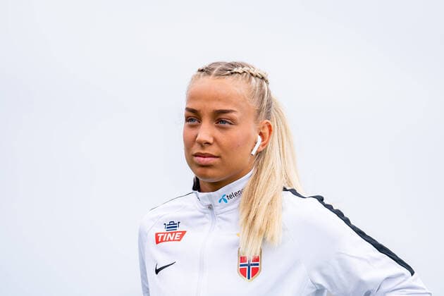 Fußball, Frauen, EM Kader 2022, Nationalteam Norwegen 200304 Rikke Bogetveit Nygard of Norway ahead of the Algarve Cup football match between Denmark and Norway on March 4, 2020 in Parchal. Photo: Vegard Wivestad Grott BILDBYRAN kod VG 170486 bbeng fotboll football fotball soccer algarve cup 2020 dam women norge norway danmark denmark Copyright: VEGARDxWIVESTADxGRoTT BB200304VG012