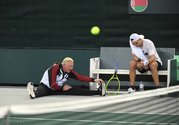 Davis Cup Qualifiers 2020 Germany - Belarus German Team: Boris Becker , Germany