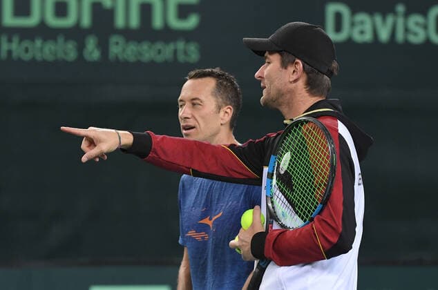 Davis Cup Qualifiers 2020 Germany - Belarus German Team: Teamcaptain : Michael Kohlmann and Philipp Kohlschreiber , Germany