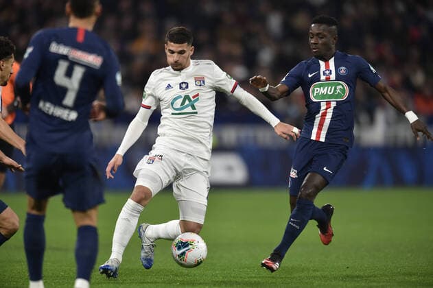 Houssem Aouar (lyon) FOOTBALL : Olympique Lyonnais vs Paris Saint Germain - Coupe de France - 1 2 finale - 04 03 2020 FredericChambert Panoramic 