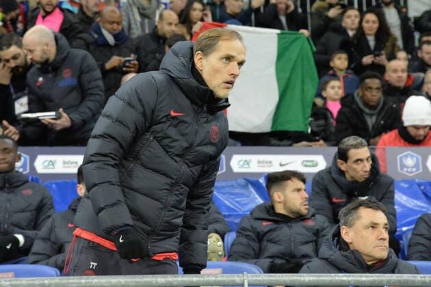 Thomas Tuchel (entraineur psg) FOOTBALL : Olympique Lyonnais vs Paris Saint Germain - Coupe de France - 1 2 finale - 04 03 2020 FredericChambert Panoramic 