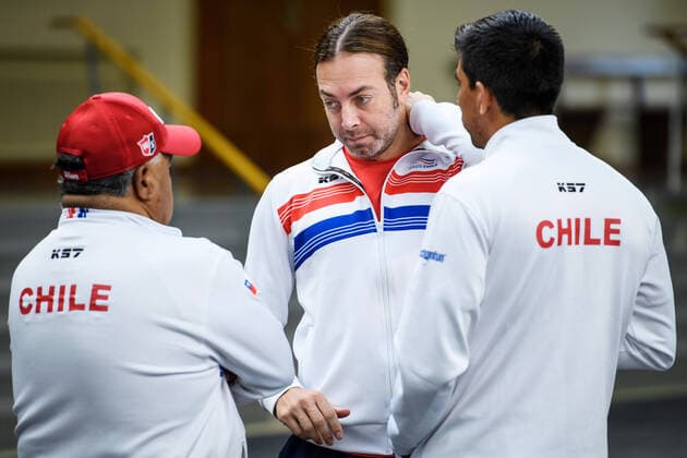 2020305 Captain Nicolas Massu of Chile ahead of the draw ceremony on March 5, 2020 in Stockholm. Copyright: ERIKxSIMANDER BB200305BB357