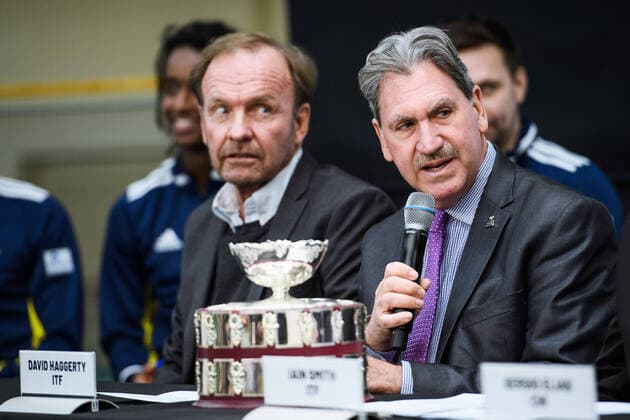 2020305 ITF President David Haggerty during the draw ceremony on March 5, 2020 in Stockholm. Copyright: ERIKxSIMANDER BB200305BB372