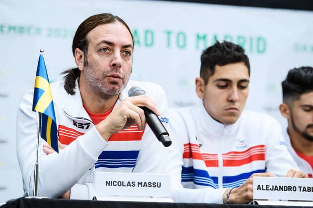 2020305 Captain Nicolas Massu of Chile during the press conference, PK, Pressekonferenz on March 5, 2020 in Stockholm. Copyright: ERIKxSIMANDER BB200305BB379