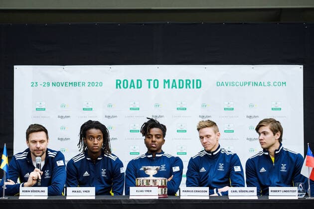 2020305 Team Sweden during the press conference, PK, Pressekonferenz on March 5, 2020 in Stockholm. Copyright: ERIKxSIMANDER BB200305BB383