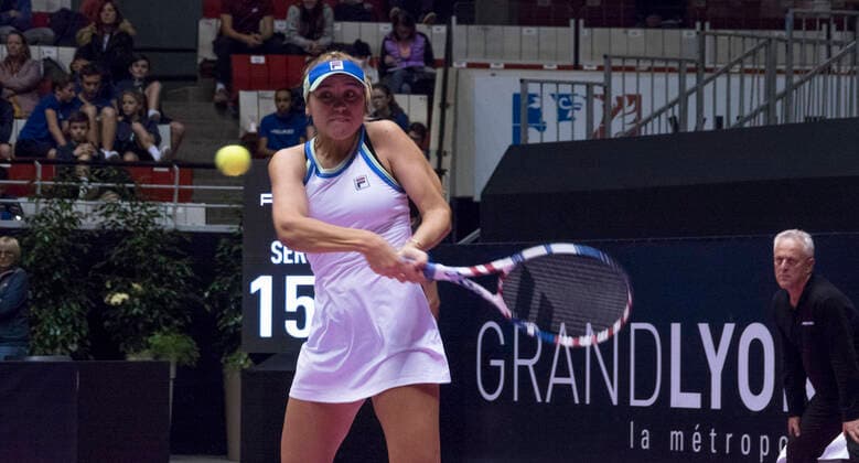 Sofia Kenin (USA) TENNIS : Open 6eme Sens - Palais des sports Lyon - 05 03 2020 SandrineTHESILLAT Panoramic 