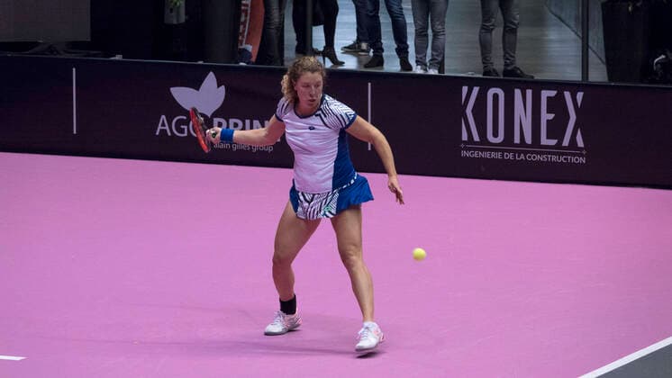 Anna-Lena Friedsam (GER) TENNIS : Open 6eme Sens - Palais des sports Lyon - 05 03 2020 SandrineTHESILLAT Panoramic 