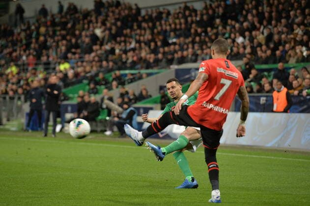 Thimothee Kolodziejczak (saint etienne) FOOTBALL : AS Saint Etienne vs Stade Rennais - Coupe de France - 1 2 finale - 05 03 2020 FredericChambert Panoramic 