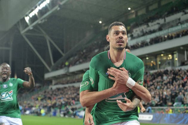 Joie de Thimothee Kolodziejczak (saint etienne) FOOTBALL : AS Saint Etienne vs Stade Rennais - Coupe de France - 1 2 finale - 05 03 2020 FredericChambert Panoramic 