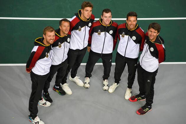 06.03.2020, GER, Davis Cup, Deutschland vs Weißrussland 06.03.2020, GER, Davis Cup, Deutschland vs Weißrussland , CASTELLO , Duesseldorf, im Bild picture shows im Bild picture shows das Deutsche Team