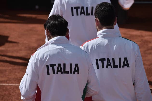 Photo LaPresse Tocco Alessandro March 6, 2020 Cagliari - Italy Tennis Davis Cup - Italy vs South Korea Fabio Fognini vs. Duckhee Lee In the pic a moment of event  Copyright: xAlessandroxTocco LaPressex