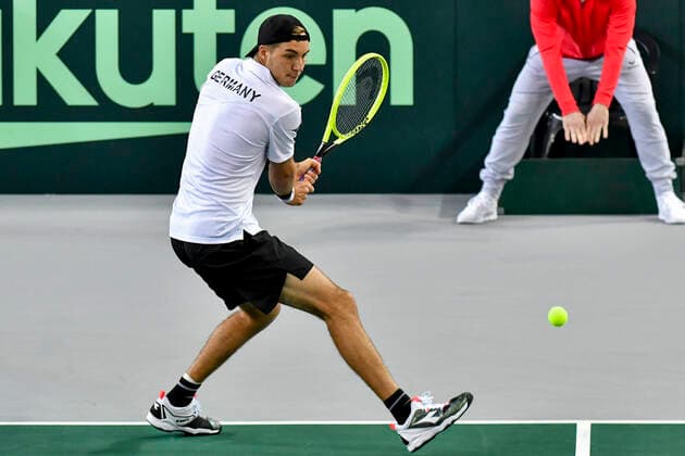 06.03.2020, GER, Davis Cup, Deutschland vs Weißrussland 06.03.2020, GER, Davis Cup, Deutschland vs Weißrussland , CASTELLO , Duesseldorf, im Bild picture shows Jan-Lennard Struff (GER)
