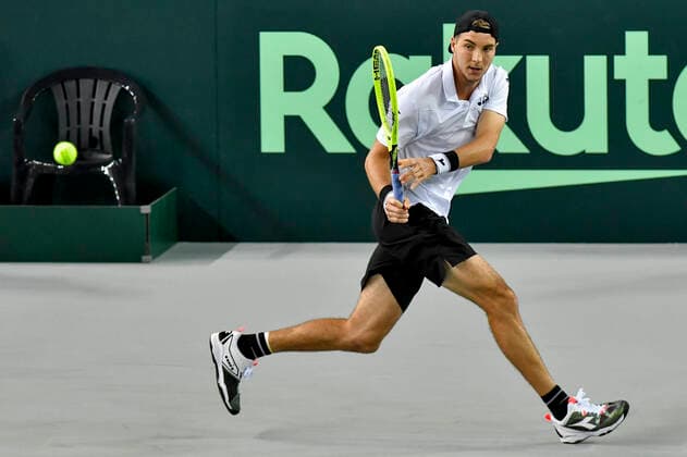 06.03.2020, GER, Davis Cup, Deutschland vs Weißrussland 06.03.2020, GER, Davis Cup, Deutschland vs Weißrussland , CASTELLO , Duesseldorf, im Bild picture shows Jan-Lennard Struff (GER)