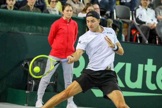 Jan-Lennard STRUFF (GER), Davis Cup Qualifikation 2020 - Deutschland vs. Weißrussland, Düsseldorf, 06.03.2020,