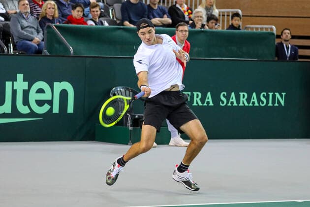 Jan-Lennard STRUFF (GER), Davis Cup Qualifikation 2020 - Deutschland vs. Weißrussland, Düsseldorf, 06.03.2020,
