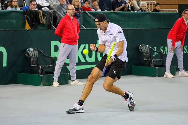 Jan-Lennard STRUFF (GER), Davis Cup Qualifikation 2020 - Deutschland vs. Weißrussland, Düsseldorf, 06.03.2020,