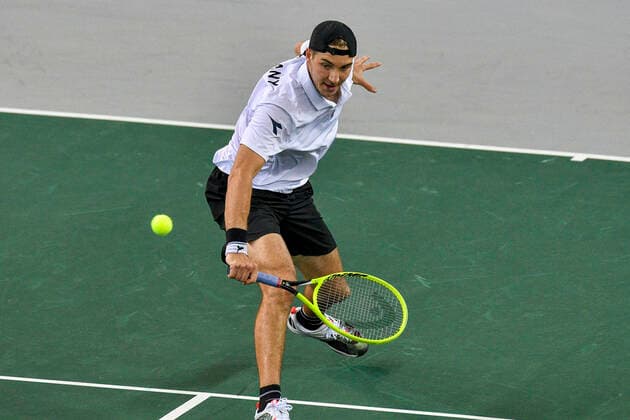 06.03.2020, GER, Davis Cup, Deutschland vs Weißrussland 06.03.2020, GER, Davis Cup, Deutschland vs Weißrussland , CASTELLO , Duesseldorf, im Bild picture shows Jan-Lennard Struff (GER)
