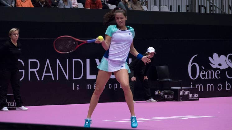 Viktoria KUZMOVA (SVK) TENNIS : Open 6eme Sens - Palais des sports Lyon - 06 03 2020 SandrineTHESILLAT Panoramic 