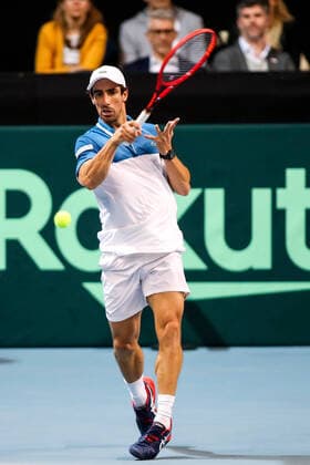 TENNIS - Davis Cup, AUT vs URU PREMSTAETTEN,AUSTRIA,06.MAR.20 - TENNIS - ITF Davis Cup, Austria vs Uruguay. Image shows Pablo Cuevas (URU). GEPAxpictures xMaticxKlansek