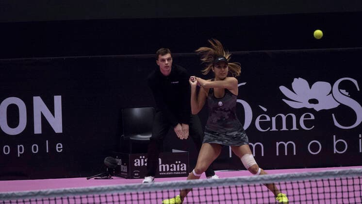Oceane DODIN (FRA) TENNIS : Open 6eme Sens - Palais des sports Lyon - 06 03 2020 SandrineTHESILLAT Panoramic 