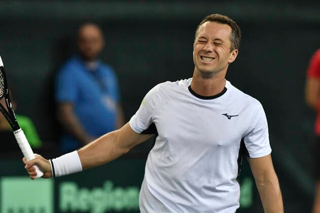 06.03.2020, GER, Davis Cup, Deutschland vs Weißrussland 06.03.2020, GER, Davis Cup, Deutschland vs Weißrussland , CASTELLO , Duesseldorf, im Bild picture shows Philipp Kohlschreiber (GER) unzufrieden enttaeuscht niedergeschlagen frustriert,
