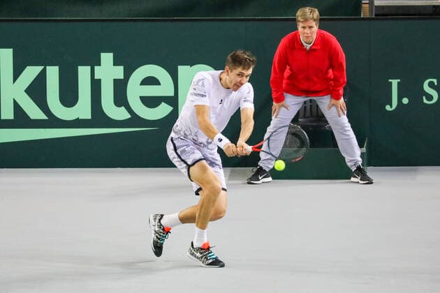 Egor GERASIMOV (BLR), Davis Cup Qualifikation 2020 - Deutschland vs. Weißrussland, Düsseldorf, 06.03.2020,