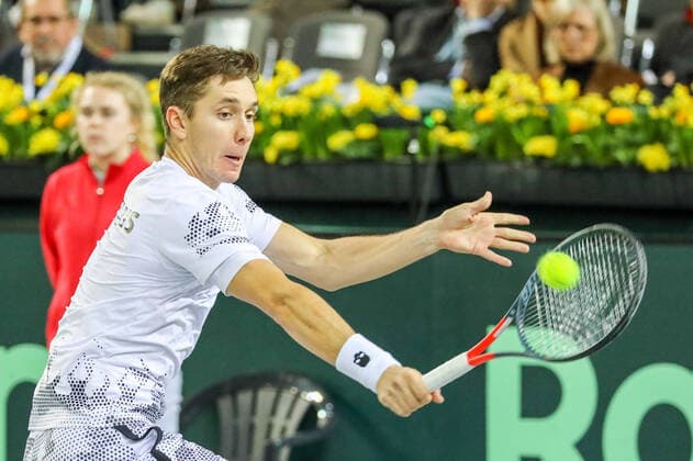 Egor GERASIMOV (BLR), Davis Cup Qualifikation 2020 - Deutschland vs. Weißrussland, Düsseldorf, 06.03.2020,