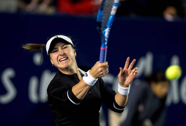 Swedish tennis player Rebeca Peterson in action against Dutch Arantxa Rus Svitolina during the fifth day of the Monterrey Open, in Monterrey, Mexico, 6 March 2020. Monterrey Open !ACHTUNG: NUR REDAKTIONELLE NUTZUNG!  Copyright: xMiguelxSierrax AME2024 20200307-637191562960827404