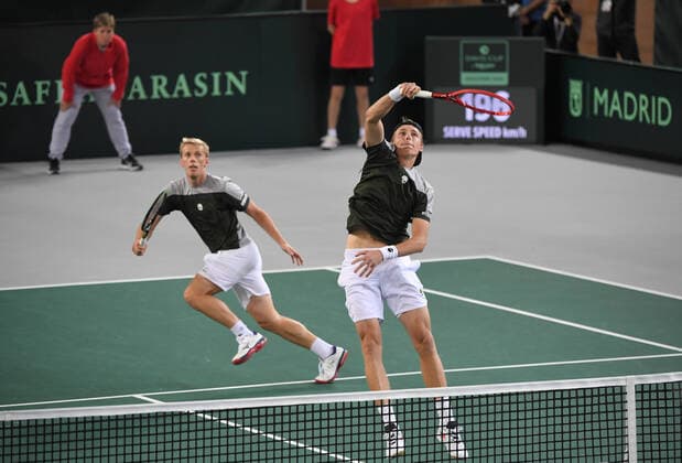 Davis Cup Qualifiers 2020 Germany - Belarus Day2 Match3 Kevin Krawietz , GER Andreas Mies , GER Ilya Ivashka , BLR Andrei Vasilevski , BLR