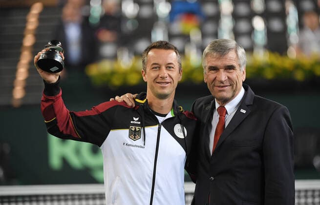 Davis Cup Qualifiers 2020 Germany - Belarus Day2 Daviscup Commitment Award to Philipp Kohlschreiber , Germany