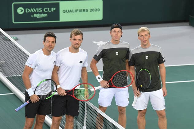 Davis Cup Qualifiers 2020 Germany - Belarus Day2 Match3 Kevin Krawietz , GER Andreas Mies , GER Ilya Ivashka , BLR Andrei Vasilevski , BLR