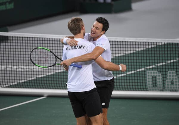 Davis Cup Qualifiers 2020 Germany - Belarus Day2 Match3 Kevin Krawietz , GER Andreas Mies , GER