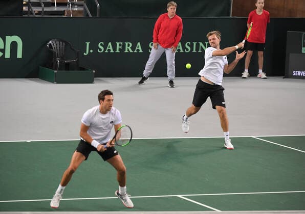 Davis Cup Qualifiers 2020 Germany - Belarus Day2 Match3 Kevin Krawietz , GER Andreas Mies , GER Ilya Ivashka , BLR Andrei Vasilevski , BLR