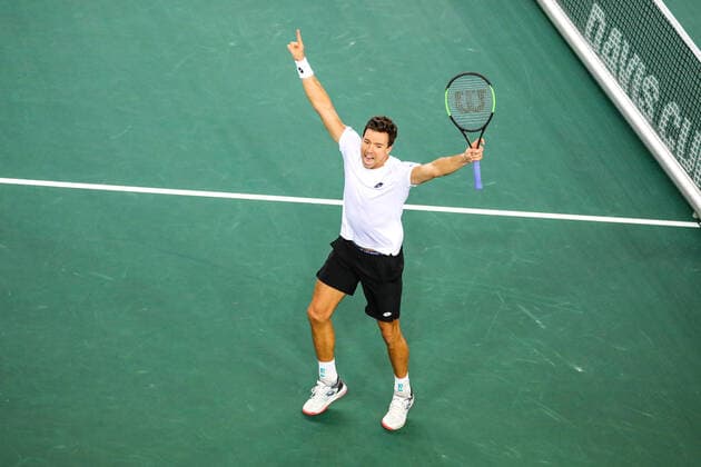 Andreas MIES (GER), Davis Cup Qualifikation 2020 - Deutschland vs. Weißrussland, Düsseldorf, 07.03.2020,